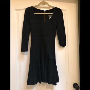 juicy couture black Ponte dress - Vintage. NWT Women’s size 2 Long sleeve RARE